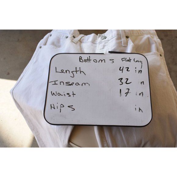 Men's Vintage Arizona Jean Co. White Denim Slim Straight Fit Jeans 33/32 - Picture 7 of 7